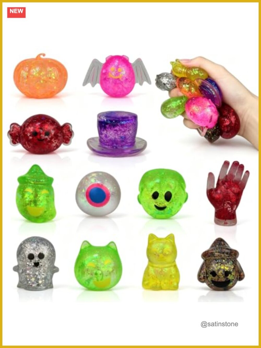 Halloween 12 Pack Stress Balls Squishy Sensory Fidget Toys Party Favors for